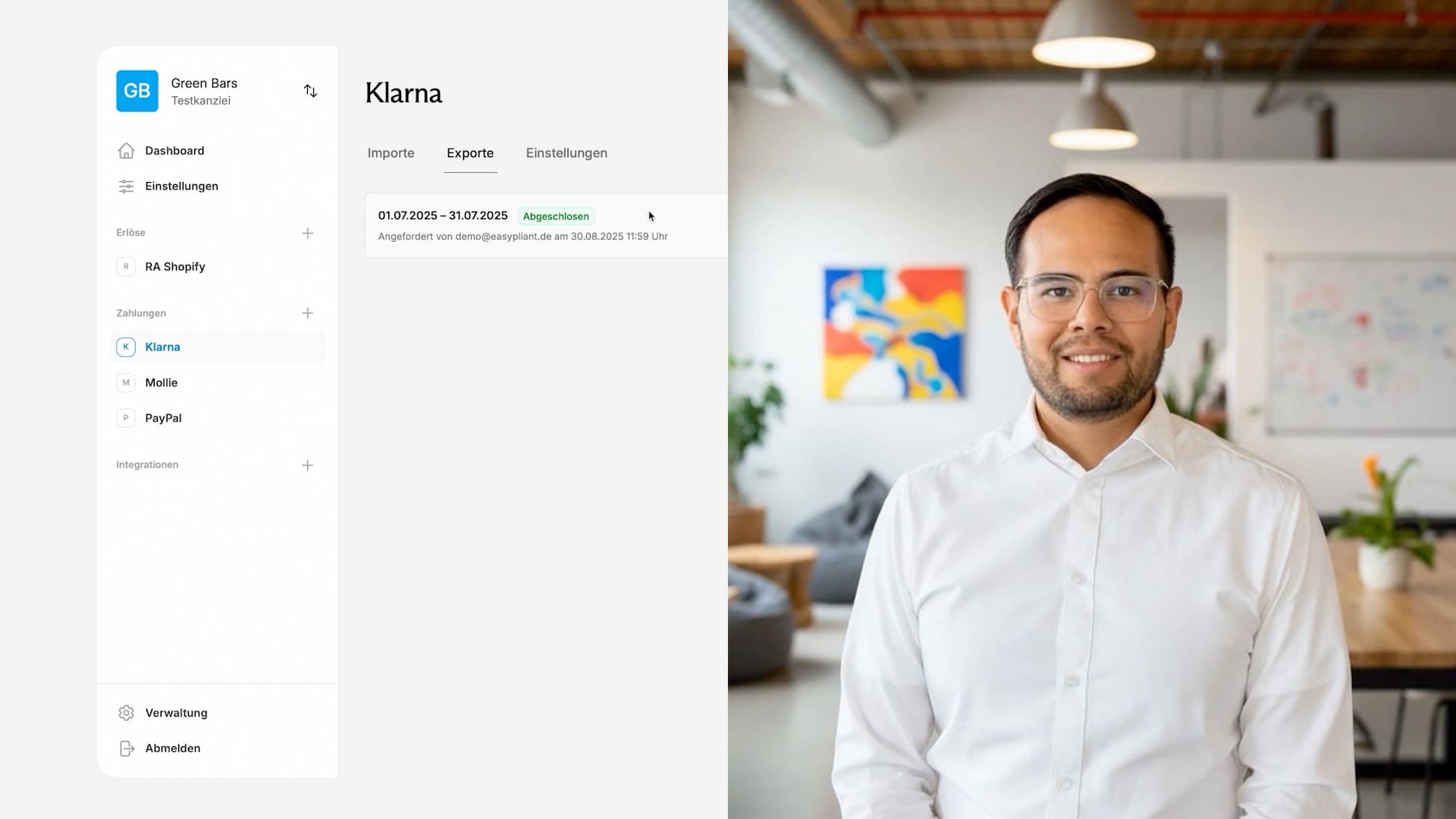 Video Vorschau: Automatisierte Klarna DATEV-Buchhaltung – Klarna API Schnittstelle